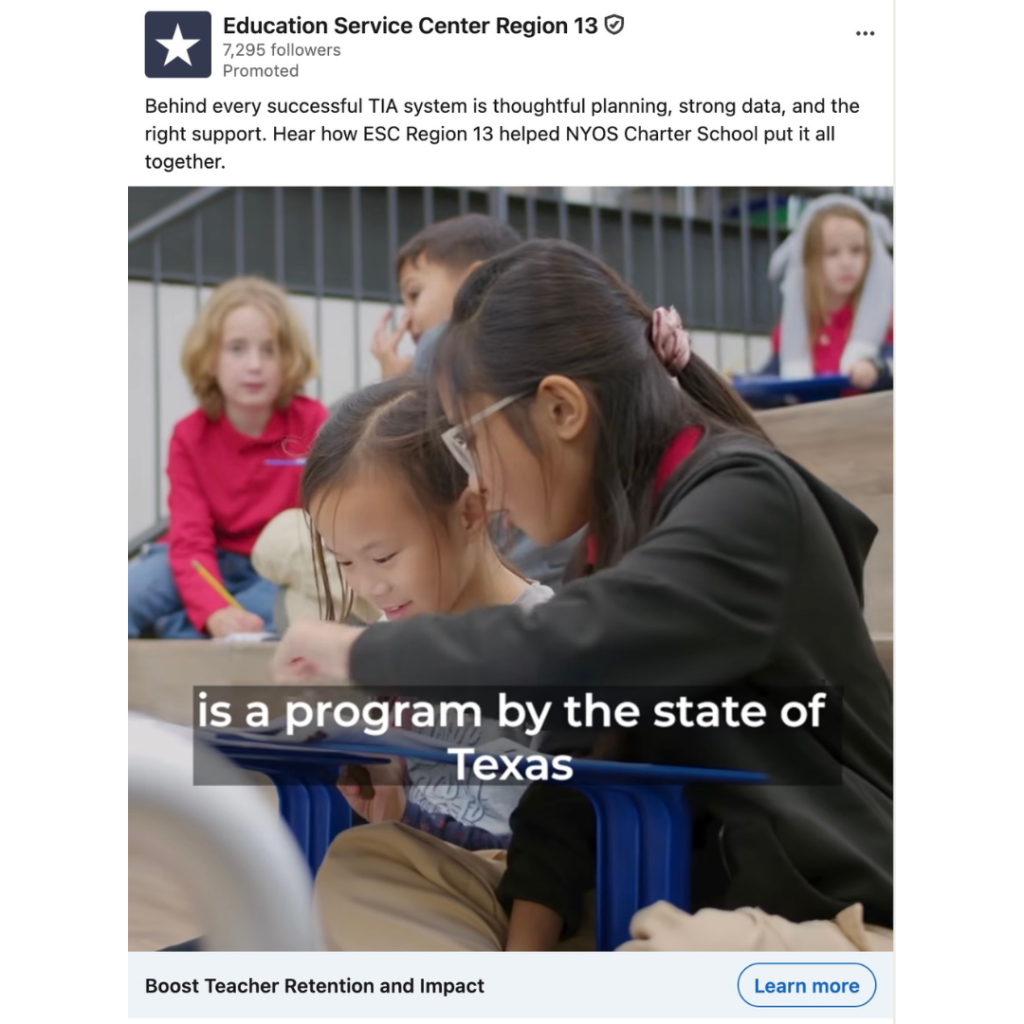 TIA LinkedIn Ad